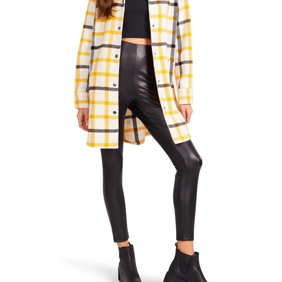 BB Dakota Plaid Yellow Coat - Picture 3 of 5